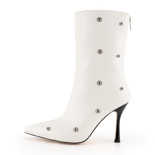 Womens Stiletto High Heel Ankle Boots Sexy Pointed Toe Short Bootie 2.75 Inches Heels Boots Party Shark Boots