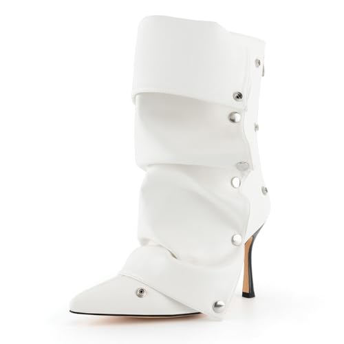 Womens Stiletto High Heel Ankle Boots Sexy Pointed Toe Short Bootie 2.75 Inches Heels Boots Party Shark Boots