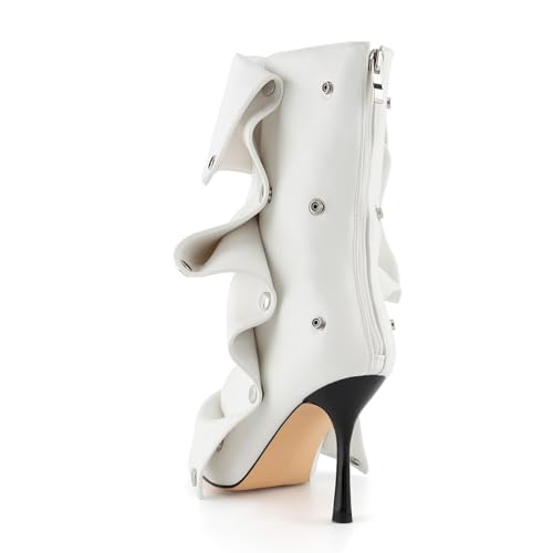 Womens Stiletto High Heel Ankle Boots Sexy Pointed Toe Short Bootie 2.75 Inches Heels Boots Party Shark Boots