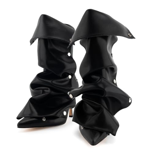 Womens Stiletto High Heel Ankle Boots Sexy Pointed Toe Short Bootie 2.75 Inches Heels Boots Party Shark Boots
