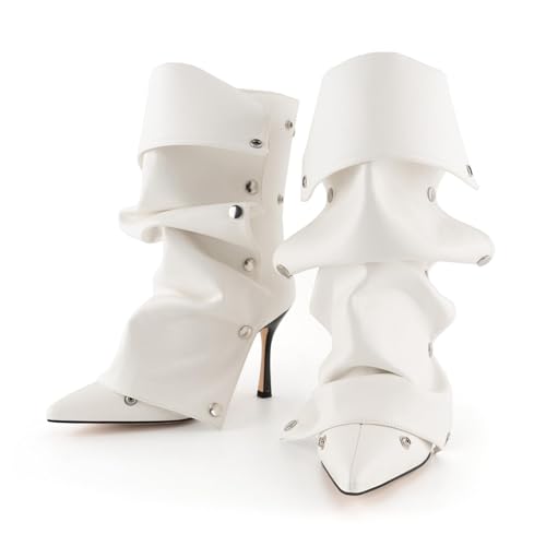Womens Stiletto High Heel Ankle Boots Sexy Pointed Toe Short Bootie 2.75 Inches Heels Boots Party Shark Boots