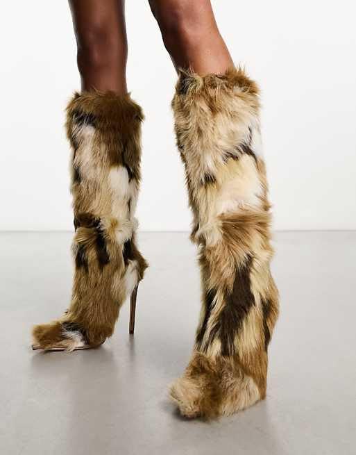 Cookies Knee High Boots Faux Fur Boots