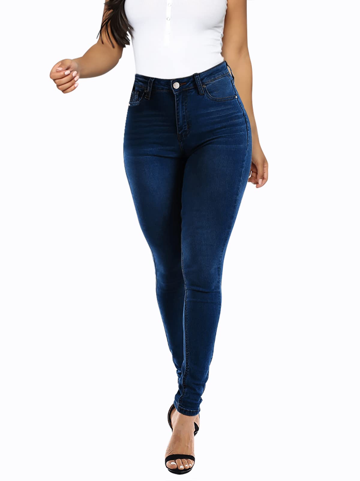 Cookies Womens Curvy High Waist Stretch Butt Lifting Jeans
