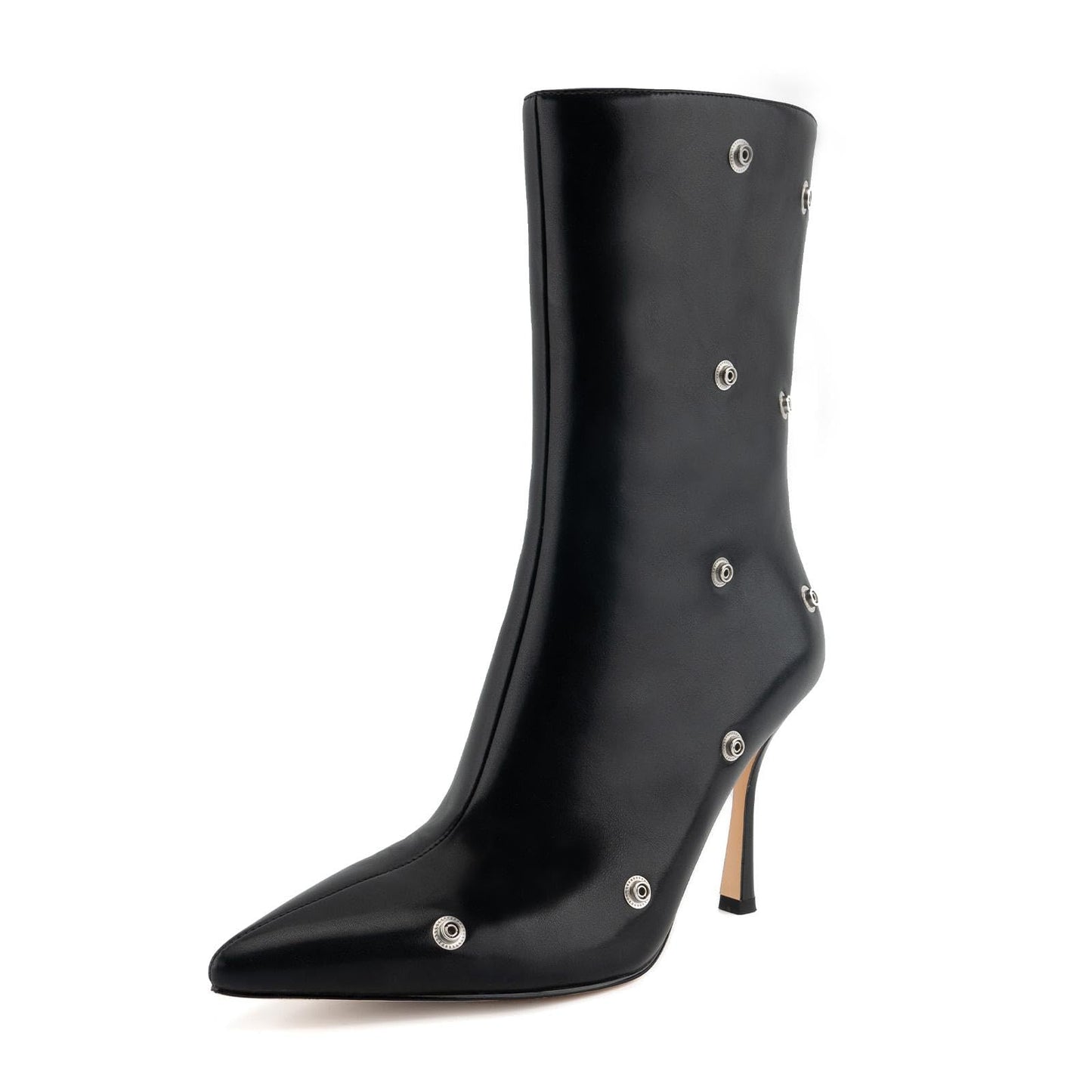 Womens Stiletto High Heel Ankle Boots Sexy Pointed Toe Short Bootie 2.75 Inches Heels Boots Party Shark Boots