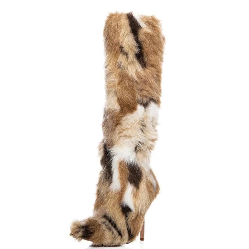 Cookies Knee High Boots Faux Fur Boots