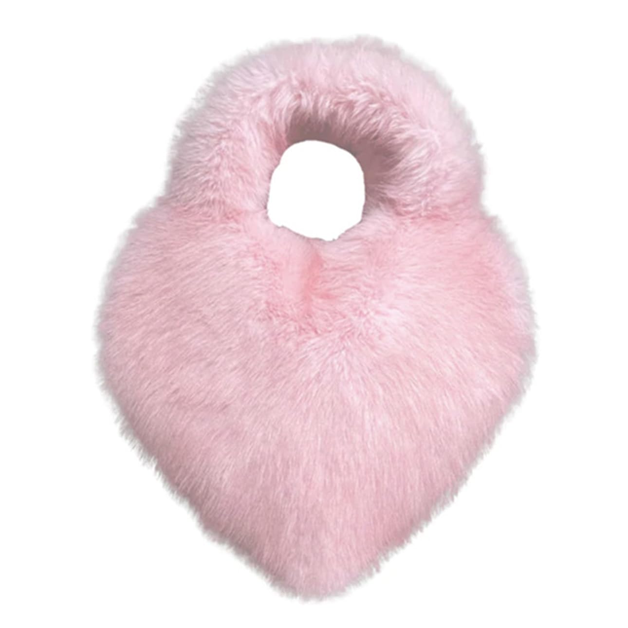 Cookies Heart Shaped Furry Purse for Women Large Soft Shoulder Bag Fluffy Faux Fur Trendy Y2K Girls Handbag