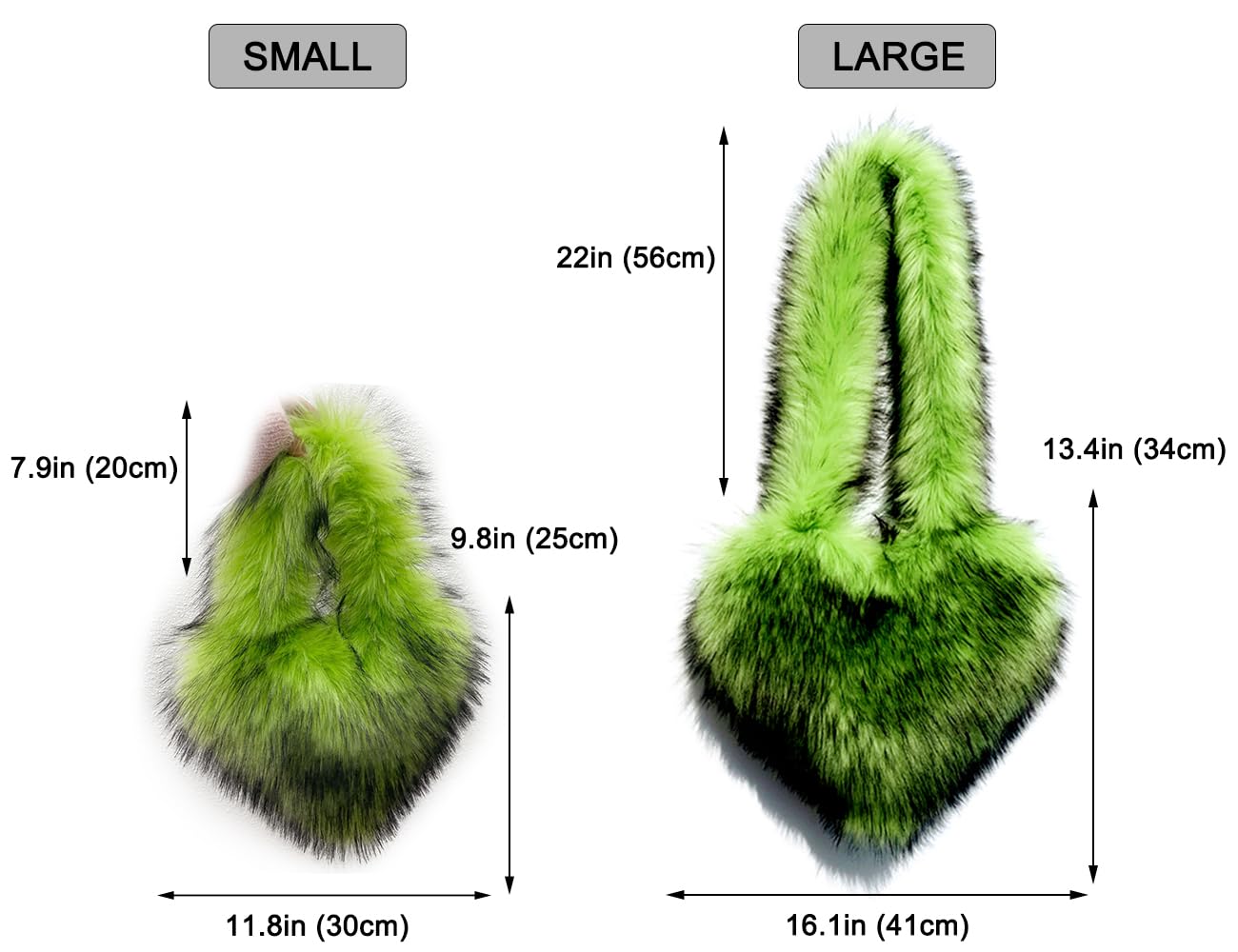 Cookies Heart Shaped Furry Purse for Women Large Soft Shoulder Bag Fluffy Faux Fur Trendy Y2K Girls Handbag