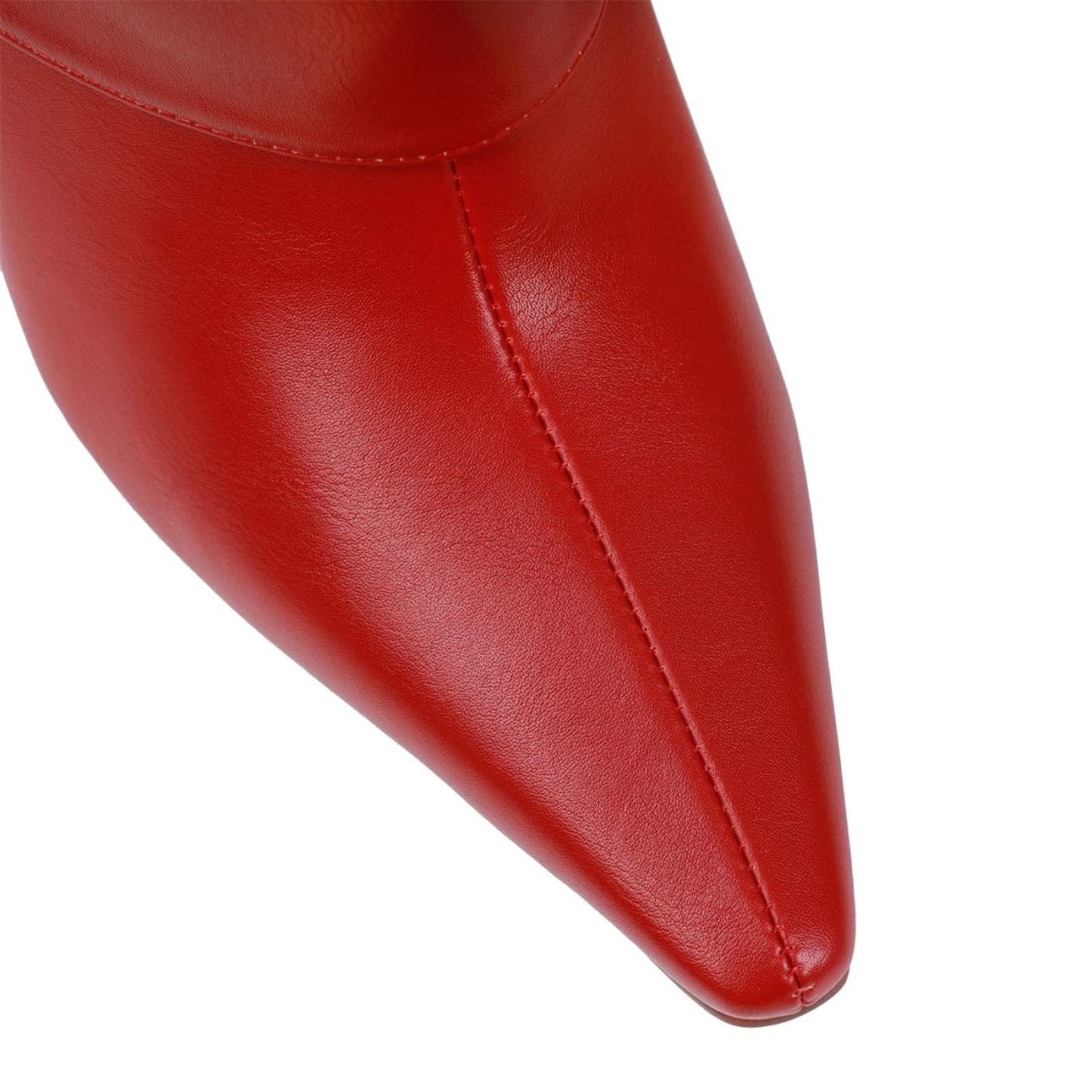 Women's Stiletto Heel Knee High Boots Square Toe Slip On Fold Over Boots For Women Leather Comfortable Dress Tall Boots