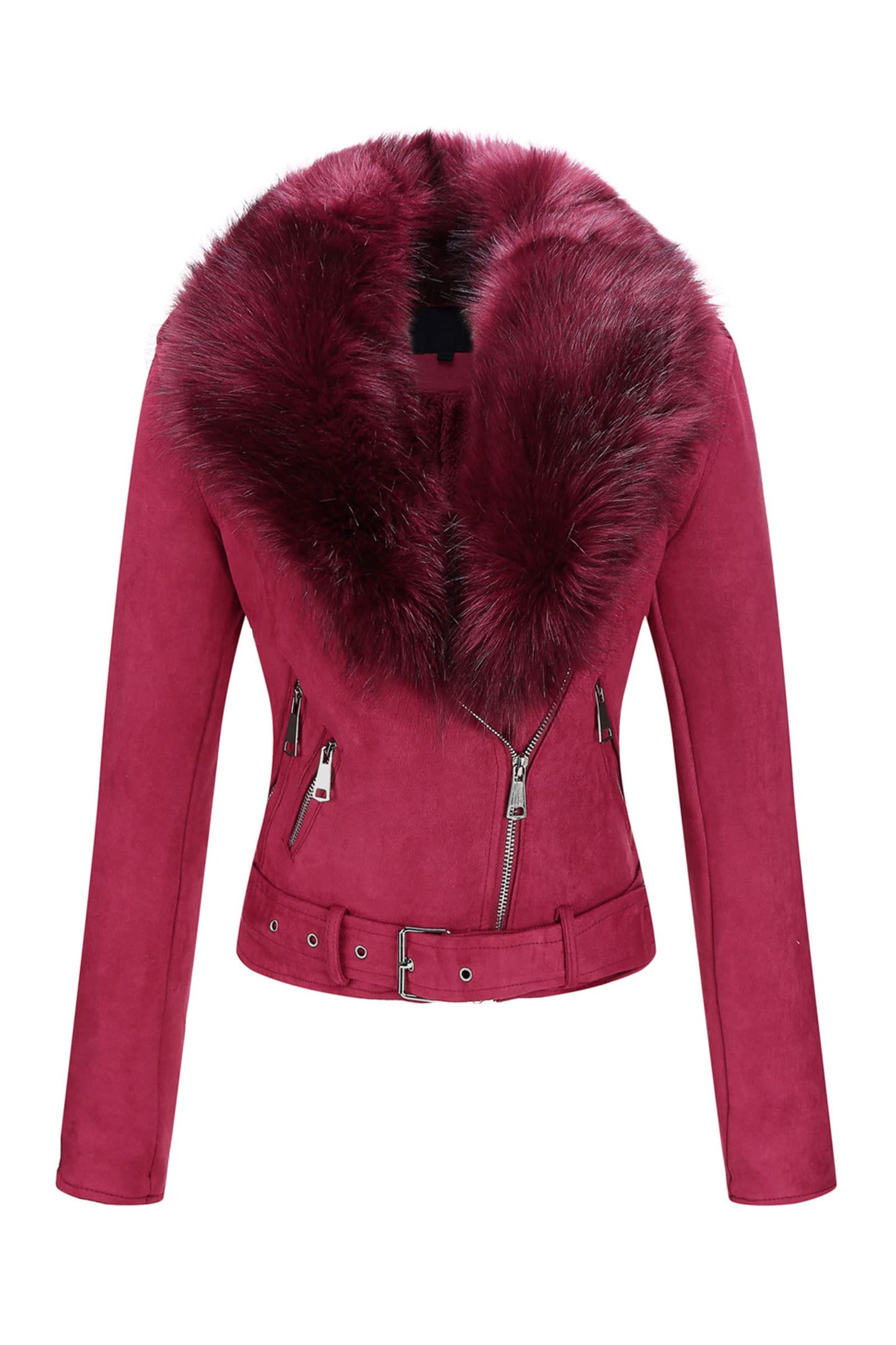 Cookies Women Faux Leather Suede Jacket Moto Biker Coat
