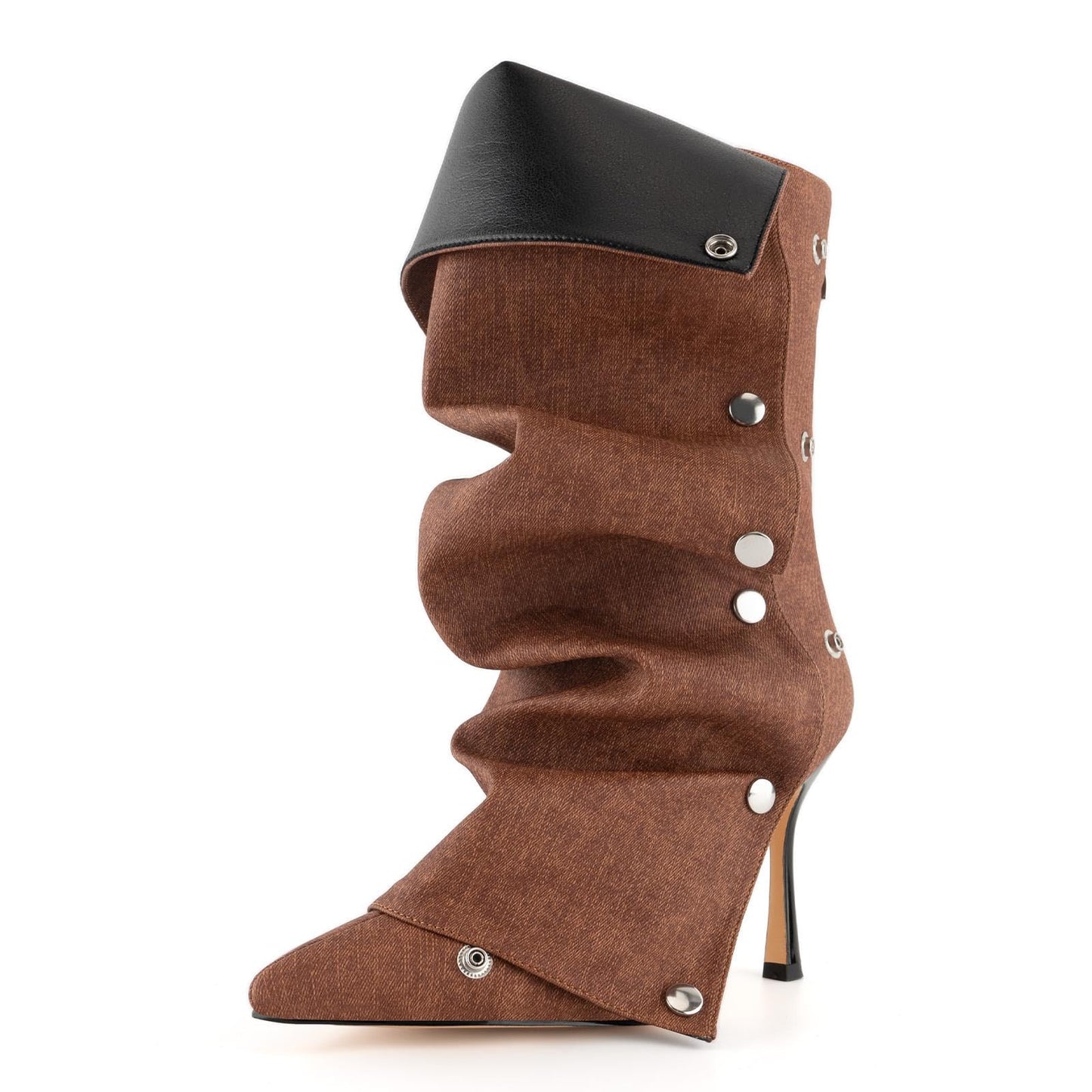Womens Stiletto High Heel Ankle Boots Sexy Pointed Toe Short Bootie 2.75 Inches Heels Boots Party Shark Boots