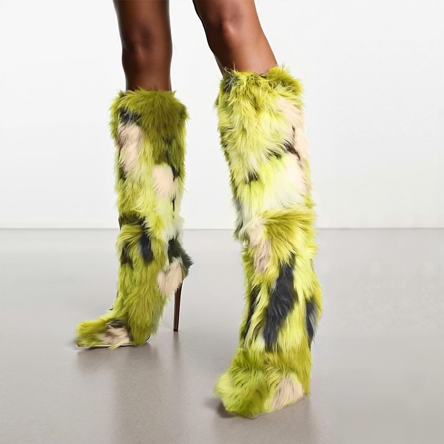 Cookies Knee High Boots Faux Fur Boots