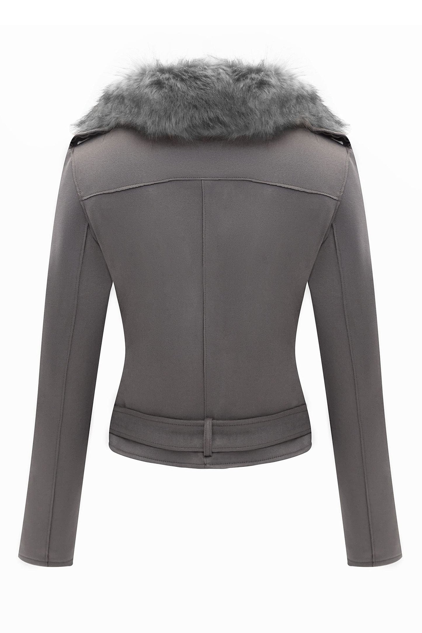 Cookies Women Faux Leather Suede Jacket Moto Biker Coat