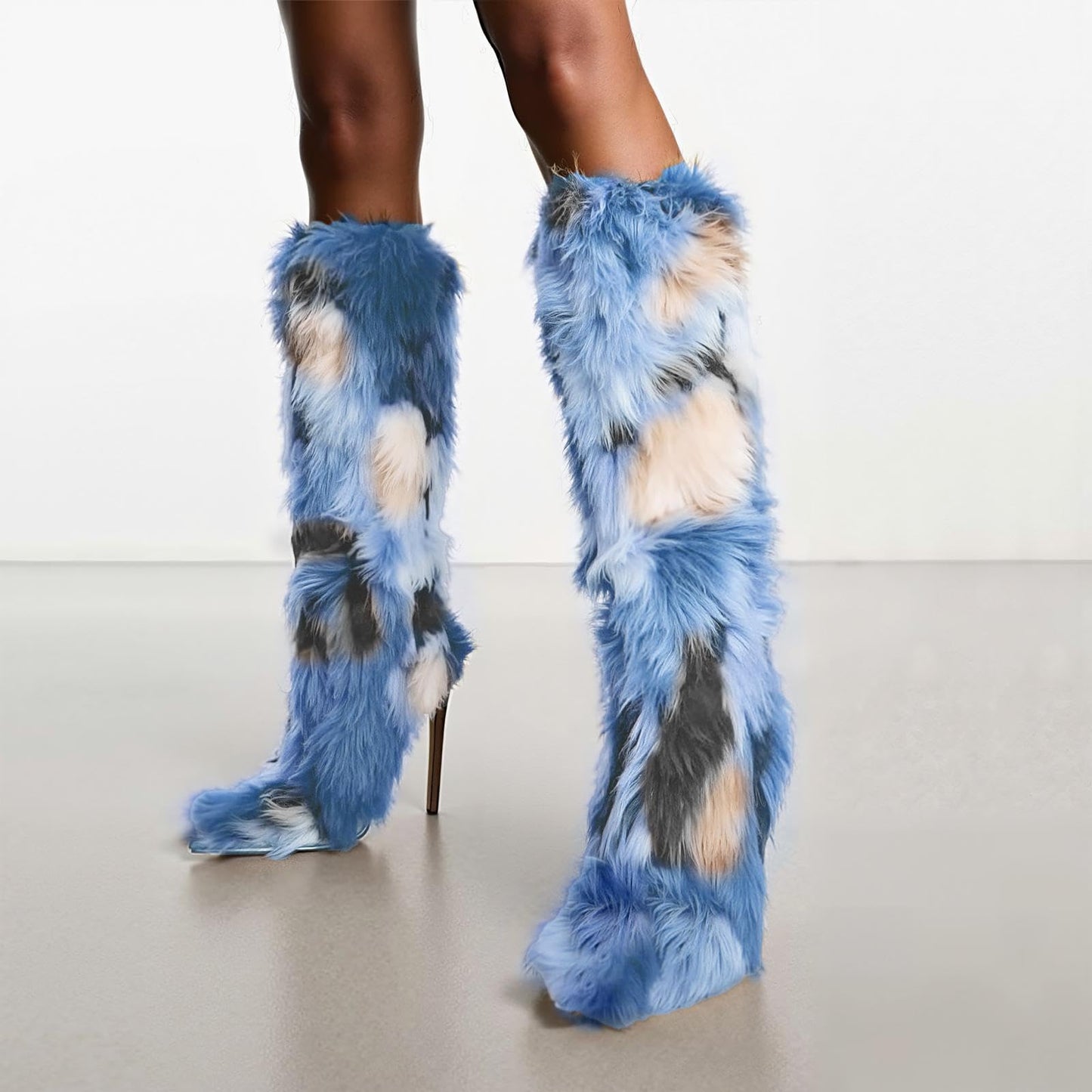 Cookies Knee High Boots Faux Fur Boots