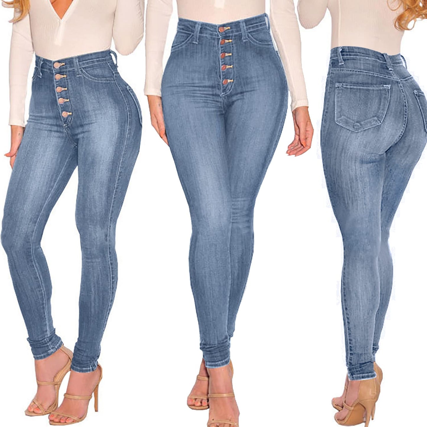 Cookies Womens Curvy High Waist Stretch Butt Lifting Jeans