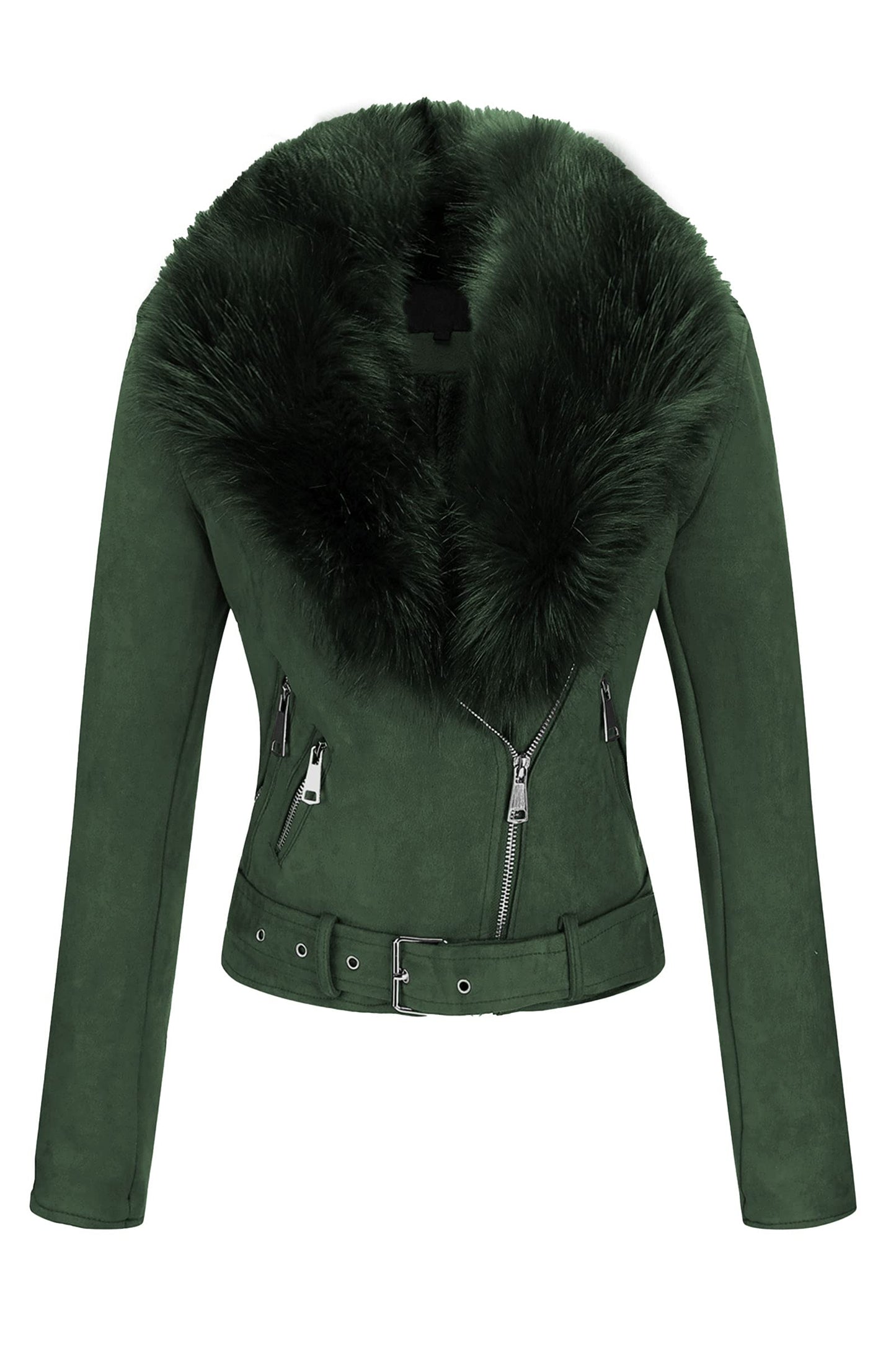 Cookies Women Faux Leather Suede Jacket Moto Biker Coat
