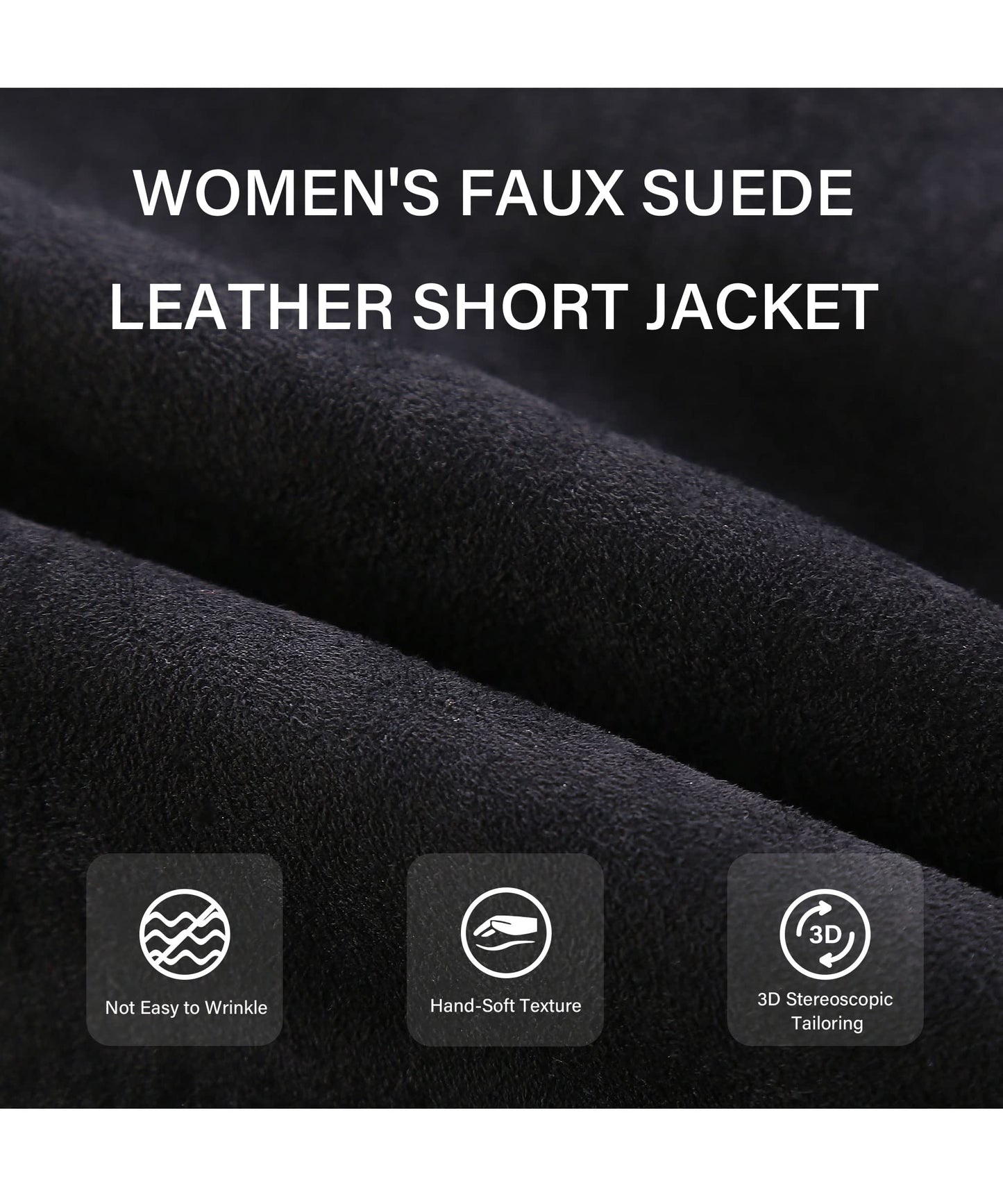 Cookies Women Faux Leather Suede Jacket Moto Biker Coat