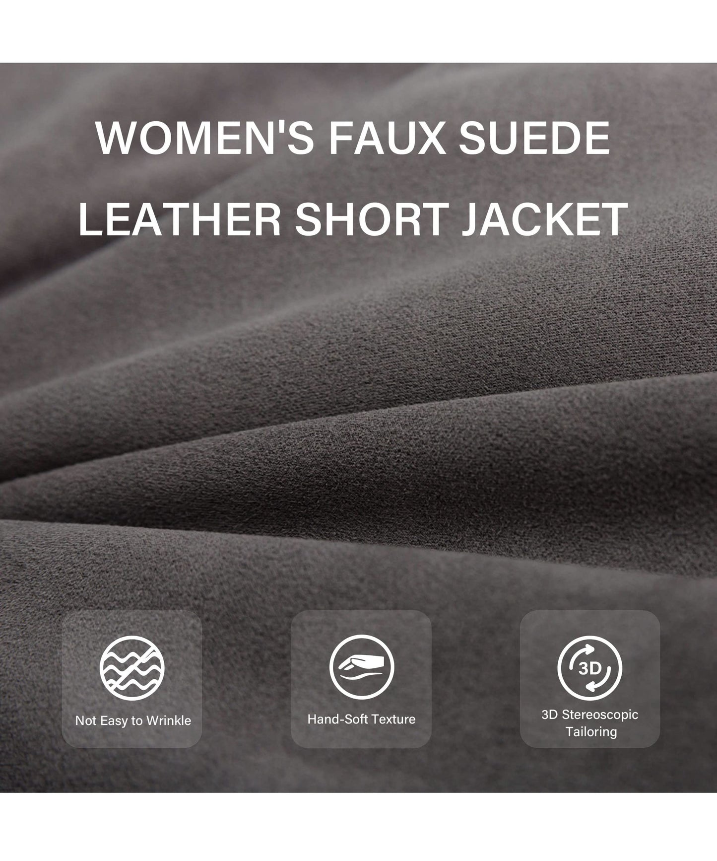 Cookies Women Faux Leather Suede Jacket Moto Biker Coat
