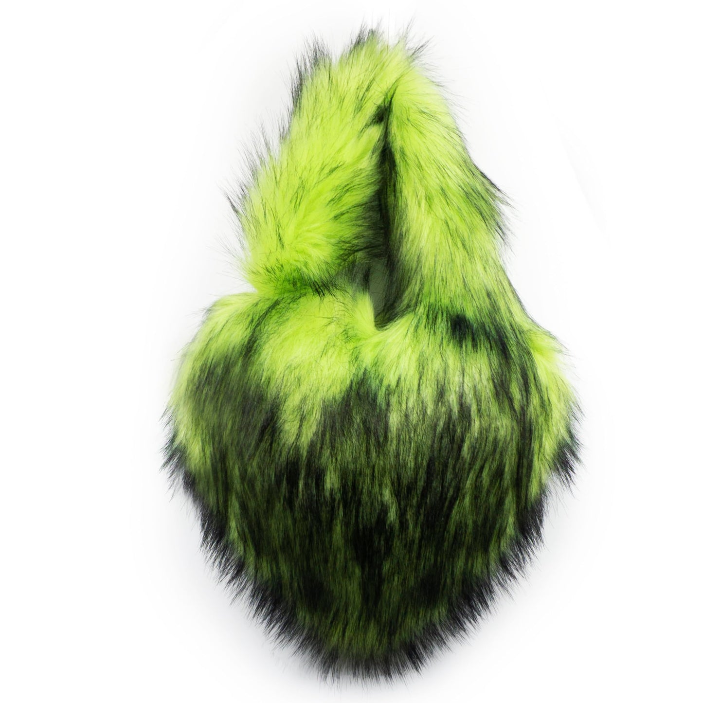 Cookies Heart Shaped Furry Purse for Women Large Soft Shoulder Bag Fluffy Faux Fur Trendy Y2K Girls Handbag