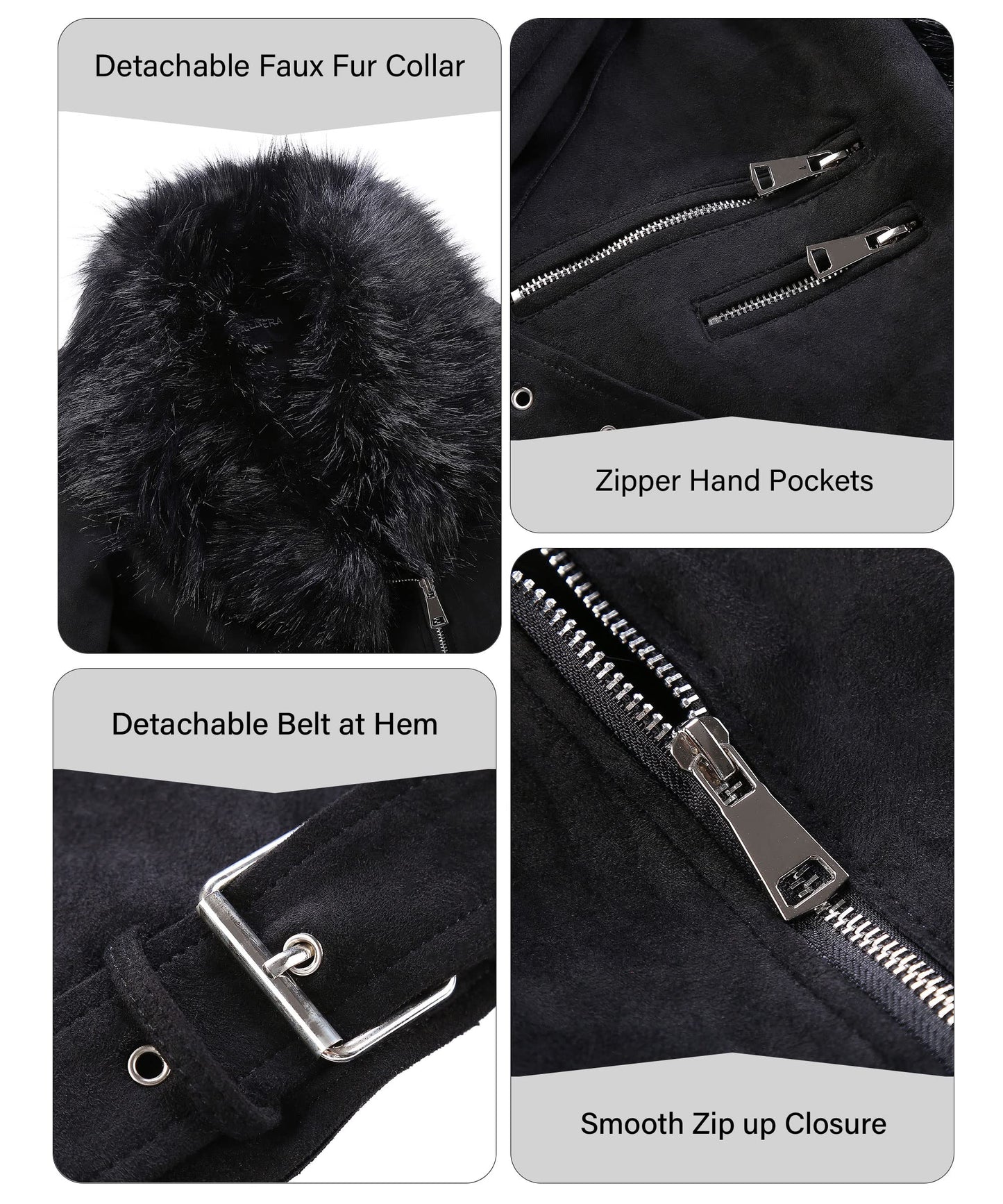 Cookies Women Faux Leather Suede Jacket Moto Biker Coat