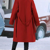 Cookies Trench Coat With Belt Winter Fashion Solid Color Long Jacket Outwear Women Clothing