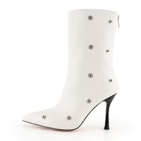 Womens Stiletto High Heel Ankle Boots Sexy Pointed Toe Short Bootie 2.75 Inches Heels Boots Party Shark Boots