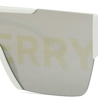 Rectangle Sunglasses Silver Burberry Lens