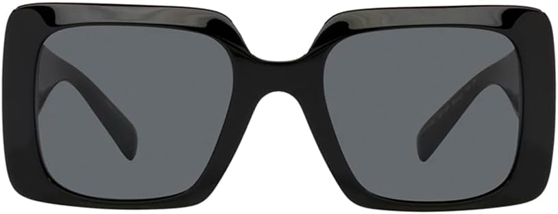 Versace VE 4405 GB1/87 Black Plastic Rectangle Sunglasses Grey Lens