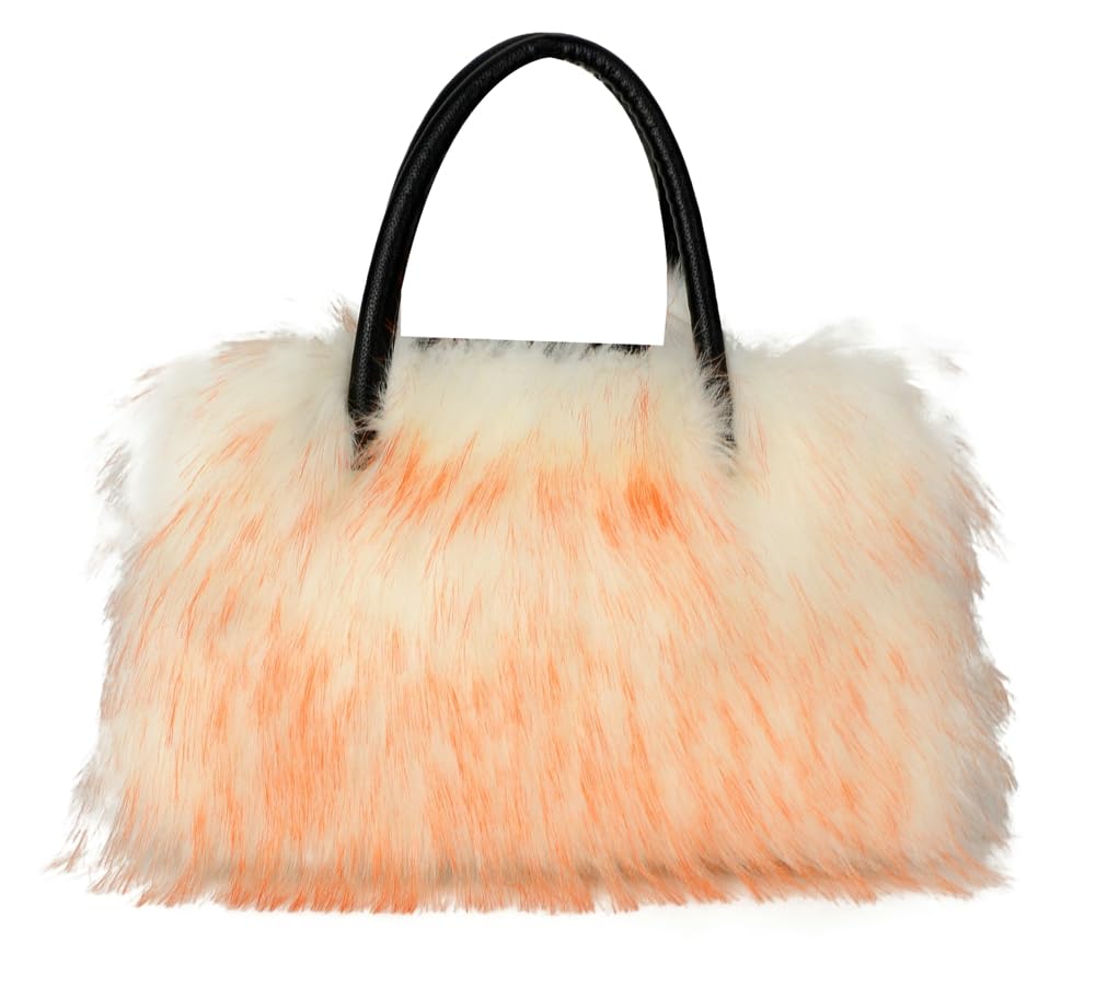 Furry Tote Bag for Women Fuzzy Faux Fur Large Tote Handbag Cute Soft Fluffy Purse Ladies Satchel