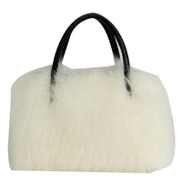 Furry Tote Bag for Women Fuzzy Faux Fur Large Tote Handbag Cute Soft Fluffy Purse Ladies Satchel