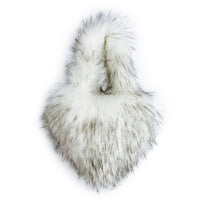 Cookies Heart Shaped Furry Purse for Women Large Soft Shoulder Bag Fluffy Faux Fur Trendy Y2K Girls Handbag