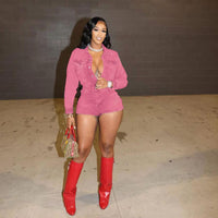 Cookies Short Denim Jumpsuit Rompers with Pockets