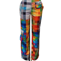 Cookies Women's Casual Cargo Baggy Pants High Waist Straight Wide Leg Pants with Multi Pockets