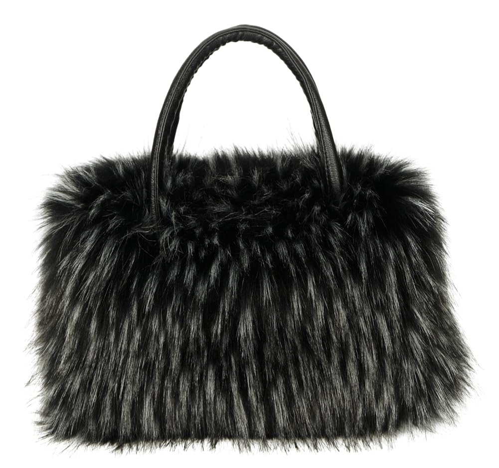 Furry Tote Bag for Women Fuzzy Faux Fur Large Tote Handbag Cute Soft Fluffy Purse Ladies Satchel