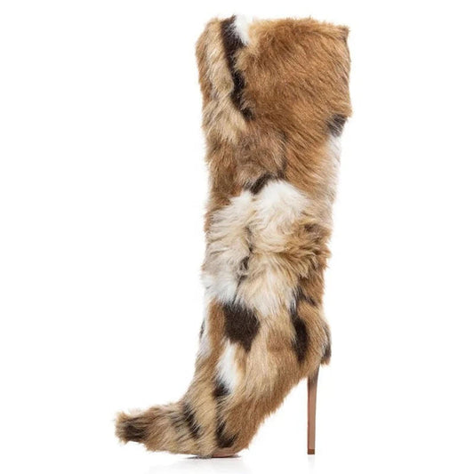 Cookies Knee High Boots Faux Fur Boots