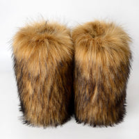 Cookies Womens Faux Fur Boots Fuzzy Fluffy Furry Round Toe Suede Boots Winter Comfy Plush Warm Snow Boots Comfortable Winter Ankle Booties Anti Slip Outdoor Indoor Flat Shoes