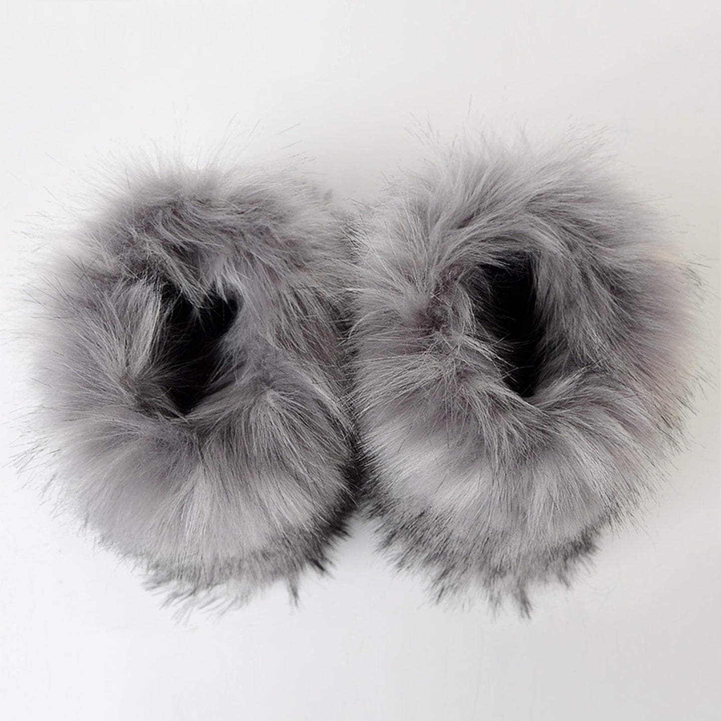Cookies Womens Faux Fur Boots Fuzzy Fluffy Furry Round Toe Suede Boots Winter Comfy Plush Warm Snow Boots Comfortable Winter Ankle Booties Anti Slip Outdoor Indoor Flat Shoes