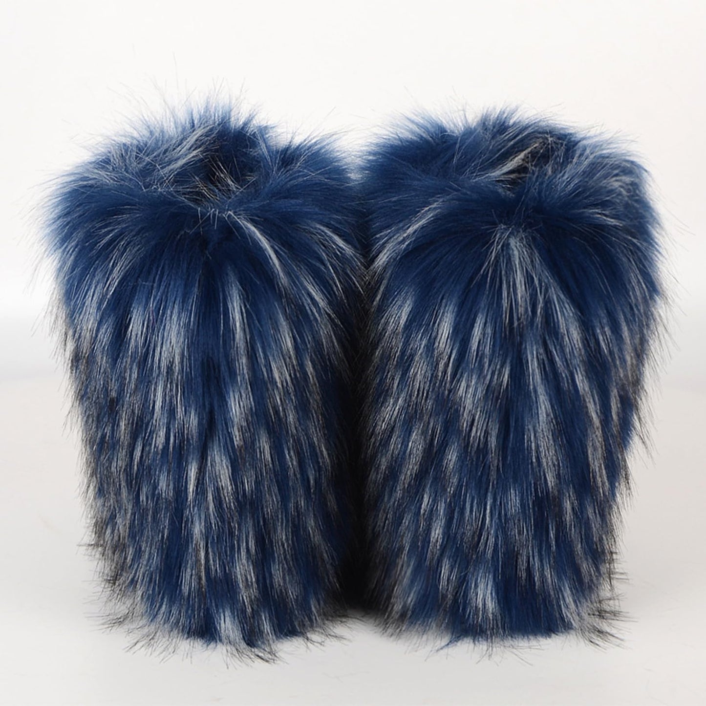 Cookies Womens Faux Fur Boots Fuzzy Fluffy Furry Round Toe Suede Boots Winter Comfy Plush Warm Snow Boots Comfortable Winter Ankle Booties Anti Slip Outdoor Indoor Flat Shoes