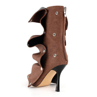 Womens Stiletto High Heel Ankle Boots Sexy Pointed Toe Short Bootie 2.75 Inches Heels Boots Party Shark Boots