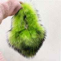 Cookies Heart Shaped Furry Purse for Women Large Soft Shoulder Bag Fluffy Faux Fur Trendy Y2K Girls Handbag