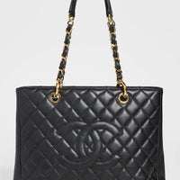CHANEL Women's Pre-Loved Grand Shopping Tote Caviar