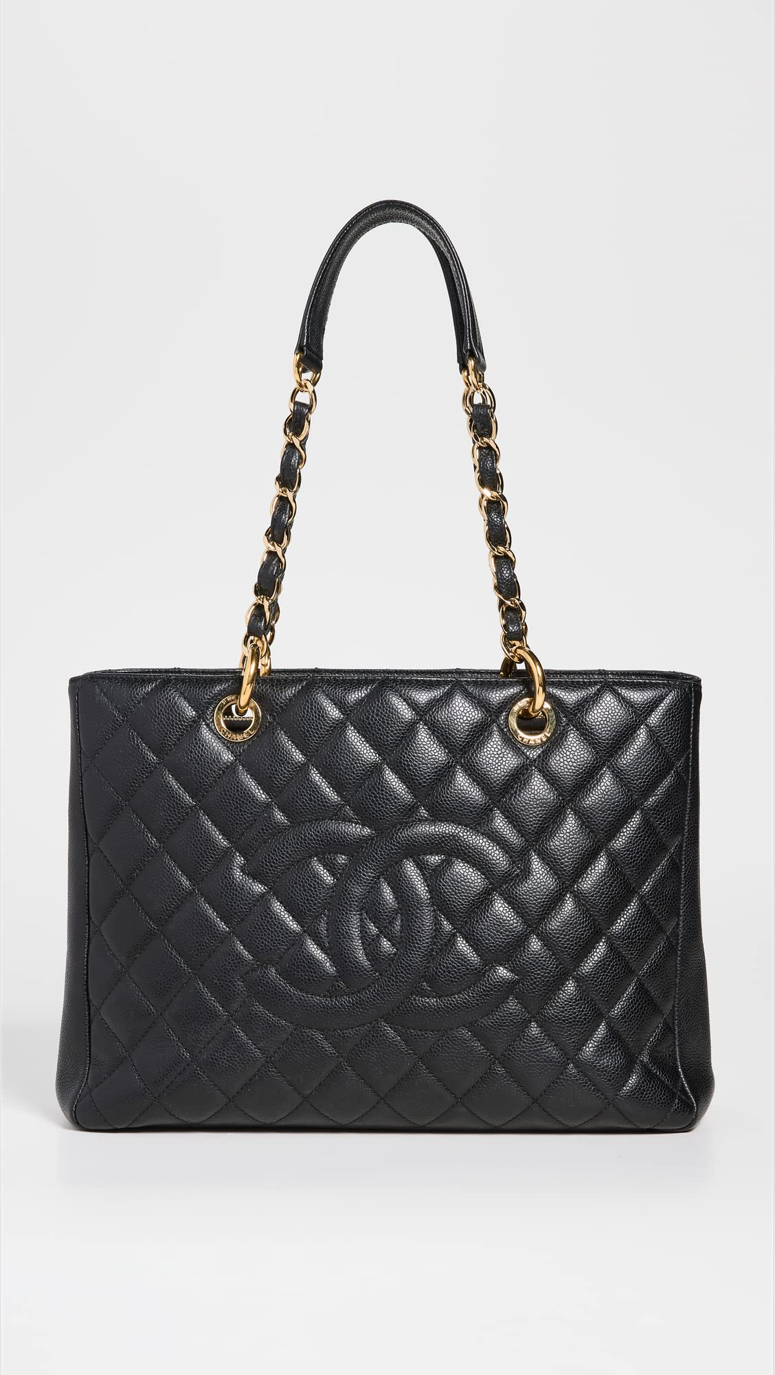 CHANEL Women's Pre-Loved Grand Shopping Tote Caviar