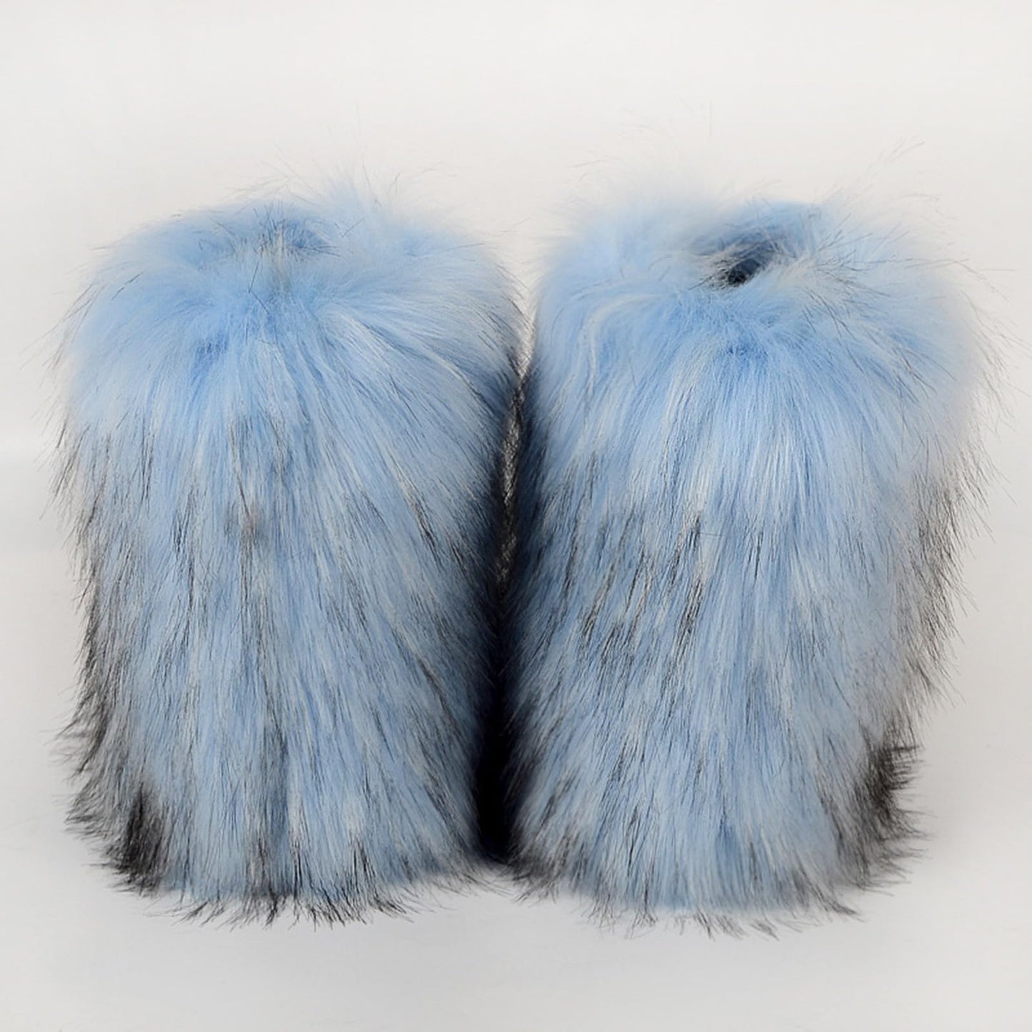 Cookies Womens Faux Fur Boots Fuzzy Fluffy Furry Round Toe Suede Boots Winter Comfy Plush Warm Snow Boots Comfortable Winter Ankle Booties Anti Slip Outdoor Indoor Flat Shoes