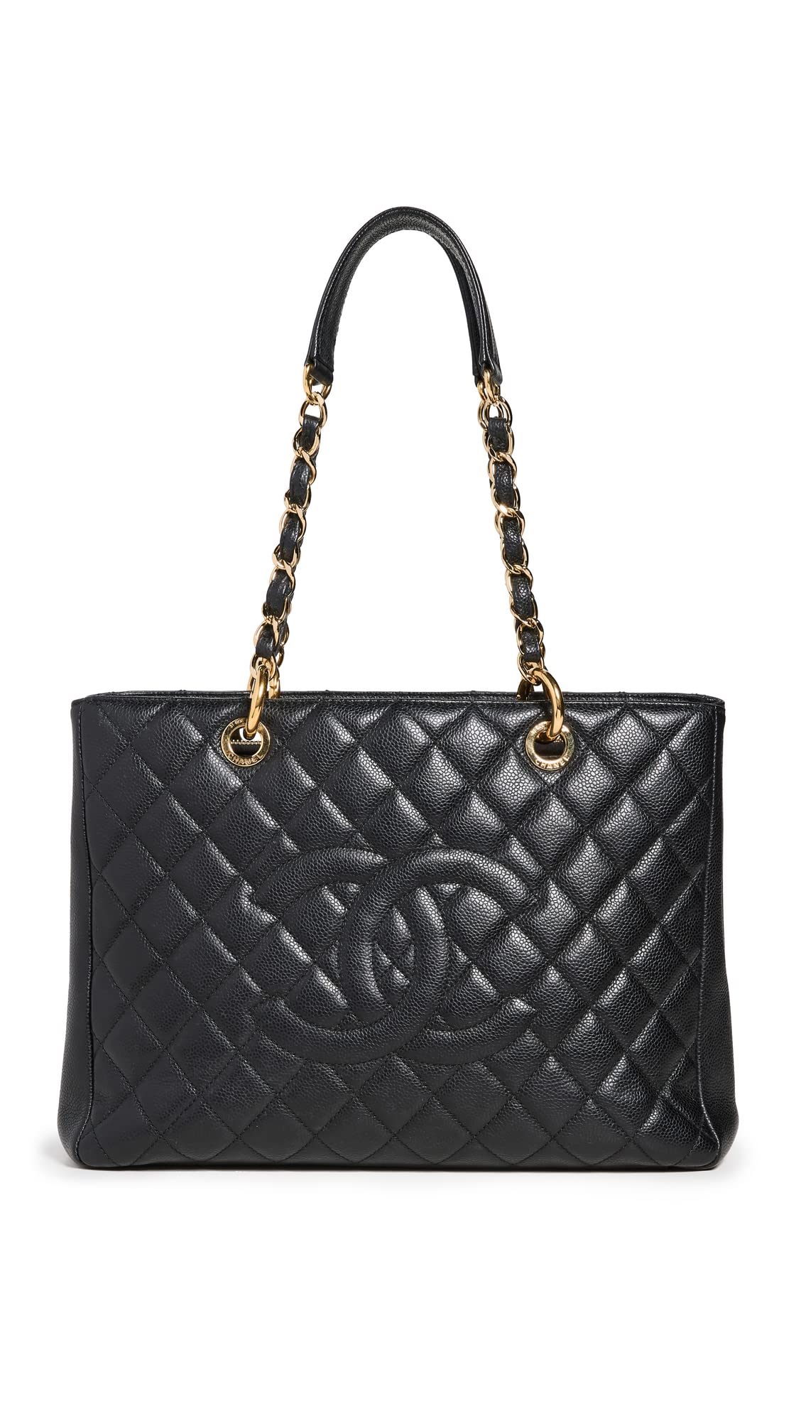 CHANEL Women's Pre-Loved Grand Shopping Tote Caviar