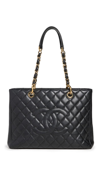 CHANEL Women's Pre-Loved Grand Shopping Tote Caviar