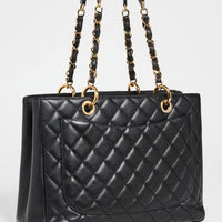 CHANEL Women's Pre-Loved Grand Shopping Tote Caviar