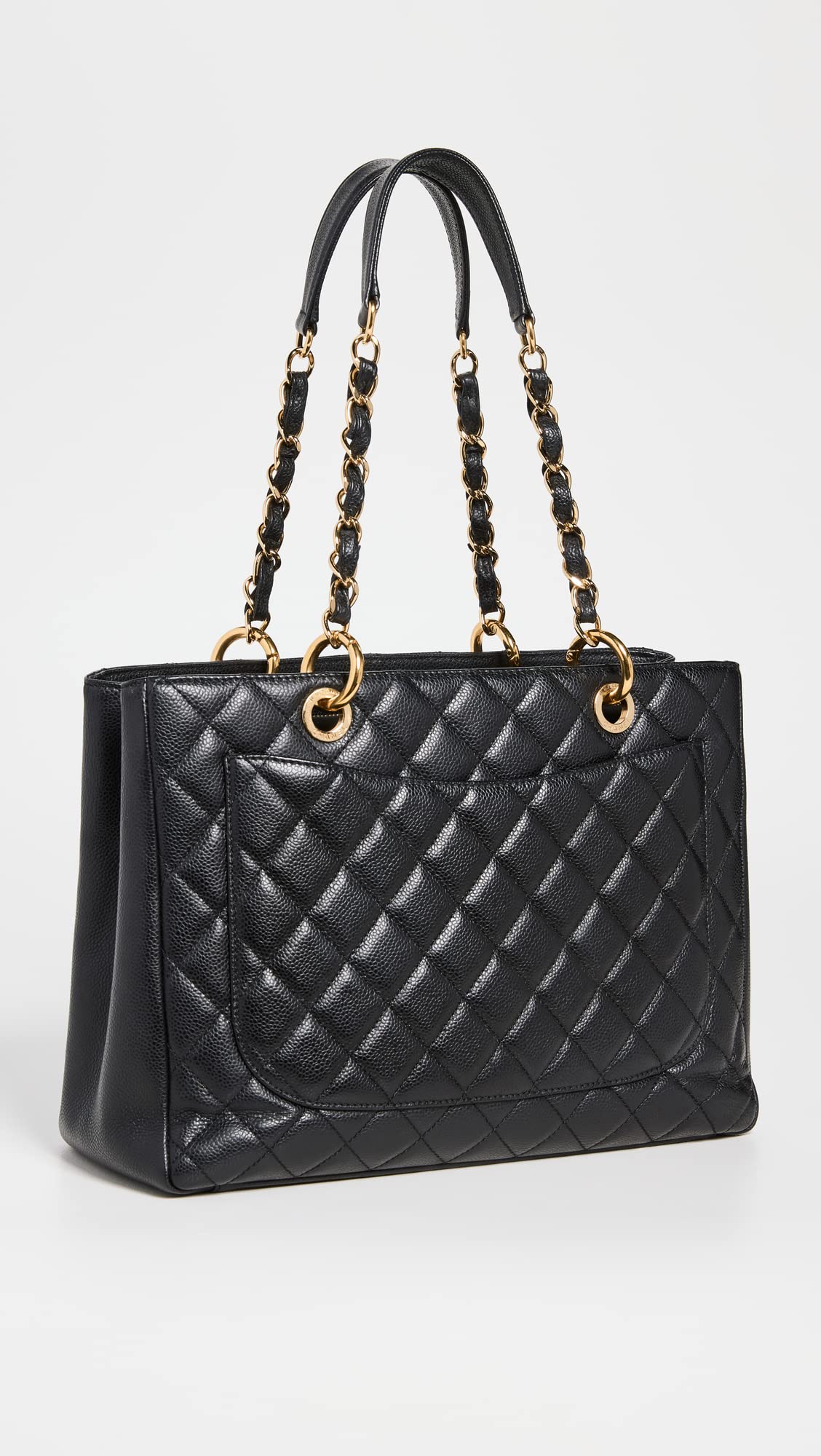 CHANEL Women's Pre-Loved Grand Shopping Tote Caviar