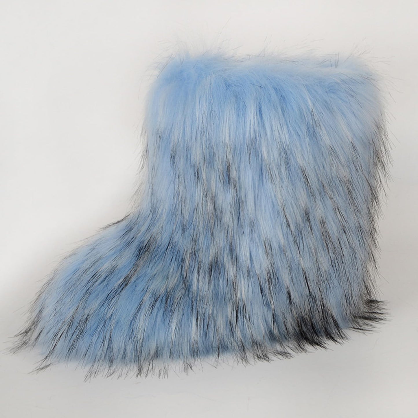 Cookies Womens Faux Fur Boots Fuzzy Fluffy Furry Round Toe Suede Boots Winter Comfy Plush Warm Snow Boots Comfortable Winter Ankle Booties Anti Slip Outdoor Indoor Flat Shoes