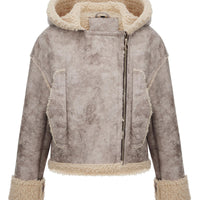Cookies Women Faux Leather Suede Jacket Moto Biker Coat