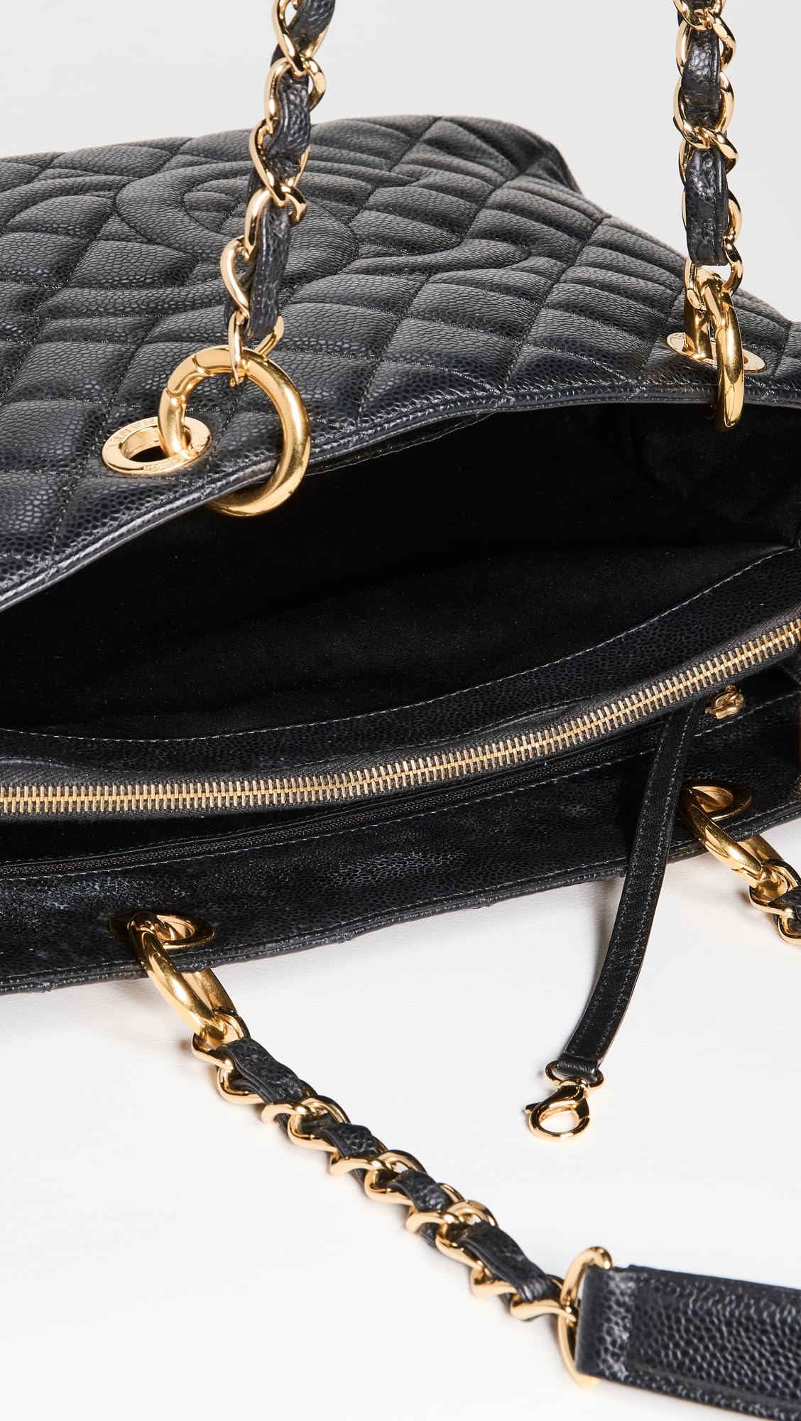 CHANEL Women's Pre-Loved Grand Shopping Tote Caviar