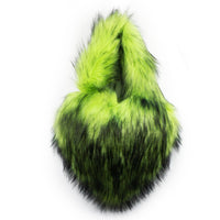 Cookies Heart Shaped Furry Purse for Women Large Soft Shoulder Bag Fluffy Faux Fur Trendy Y2K Girls Handbag